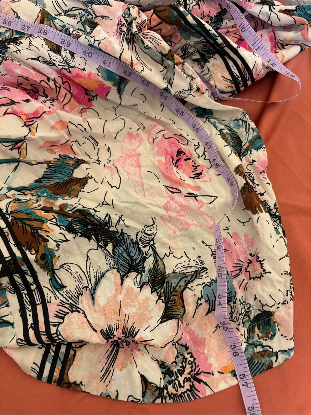 Tracy Reese - Floral Print Dress in Pink, Teal & Black Size 14
